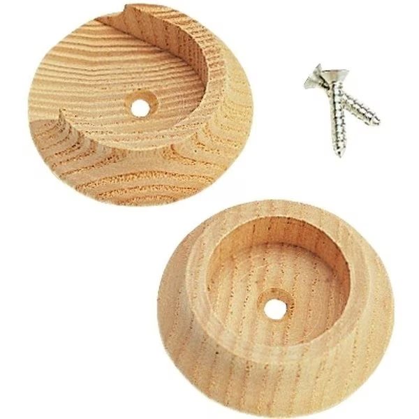 Closet Pole Socket, Hardwood, Waddell, Mfr#: 410DP